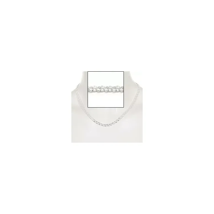 BNH bismarkkæde i sølv 38 cm x 5,0 mm