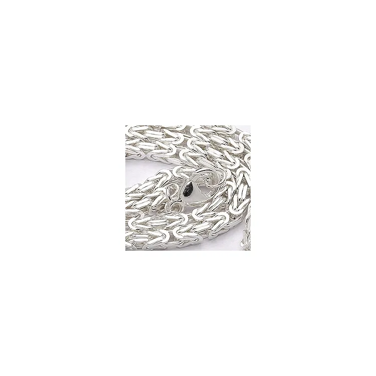 lang kongehalskæde i sølv 70 cm x 3,2 mm