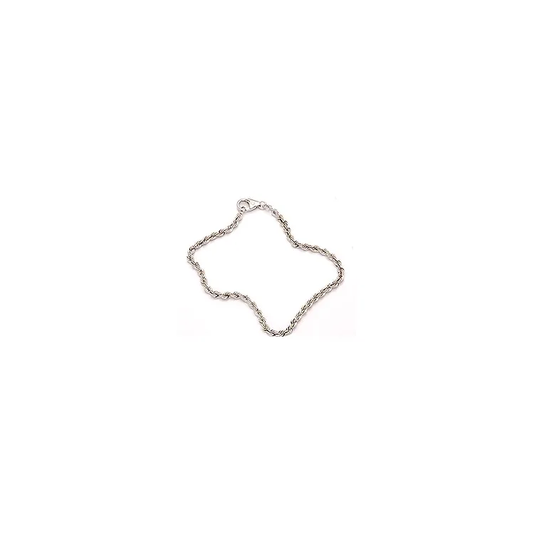 BNH cordelarmbånd i 14 karat hvidguld 18,5 cm x 2,7 mm