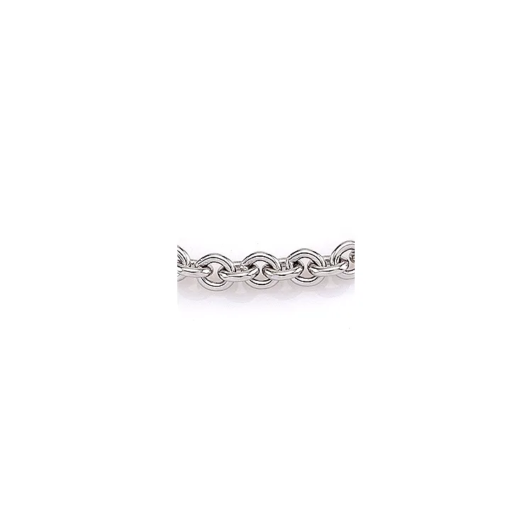 BNH ankelkæde i 14 karat hvidguld 24-26 cm x 3,1 mm