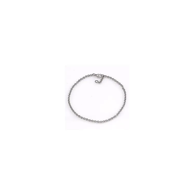 BNH ankelkæde i 14 karat hvidguld 24-26 cm x 2,7 mm