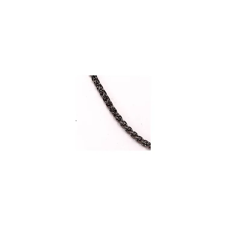 BNH hvedehalskæde i sort rhodineret sølv 60 cm x 1,3 mm