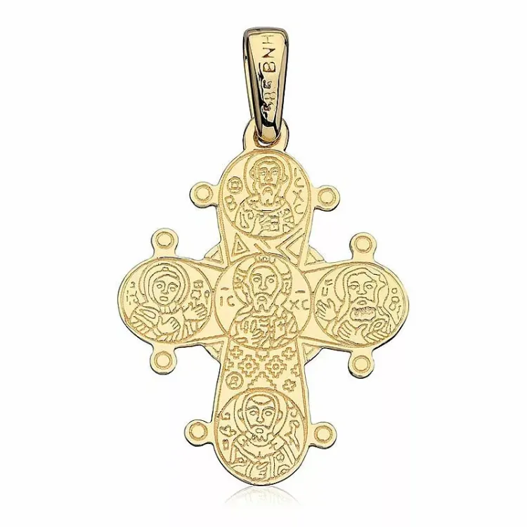 17 x 20 mm dagmarkors i 14 karat guld - Amoré