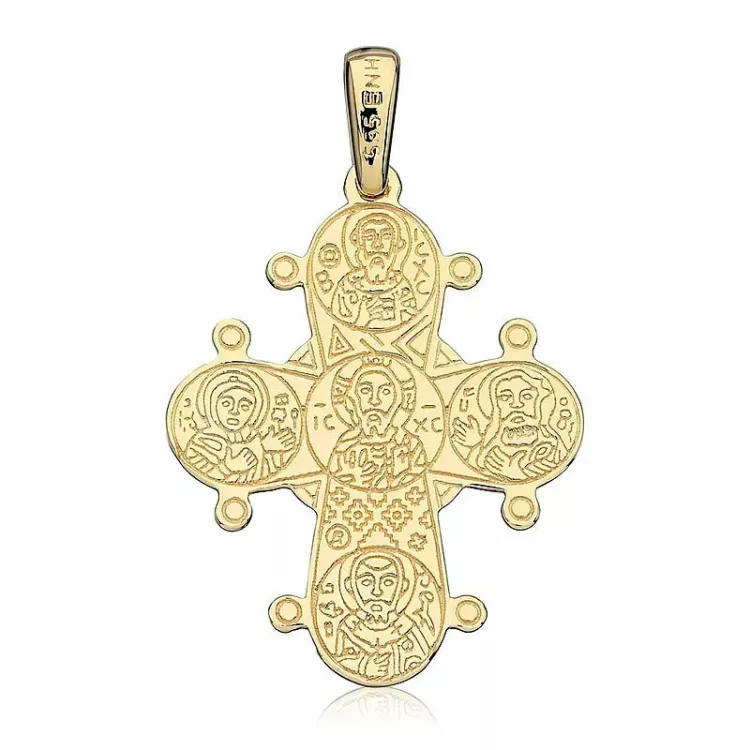 21 x 25 mm guld dagmarkors i 14 karat guld - Amoré