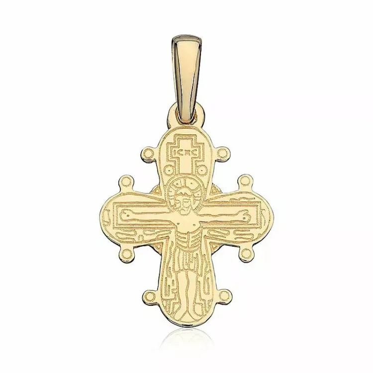13 x 15 mm guld dagmarkors i 14 karat guld - Amoré