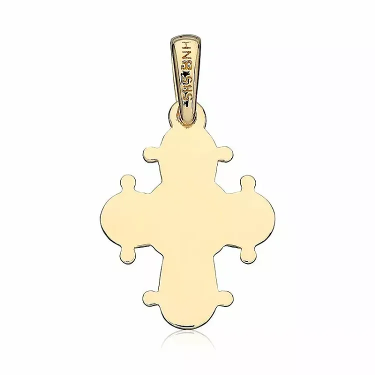 13 x 15 mm guld dagmarkors i 14 karat guld - Amoré