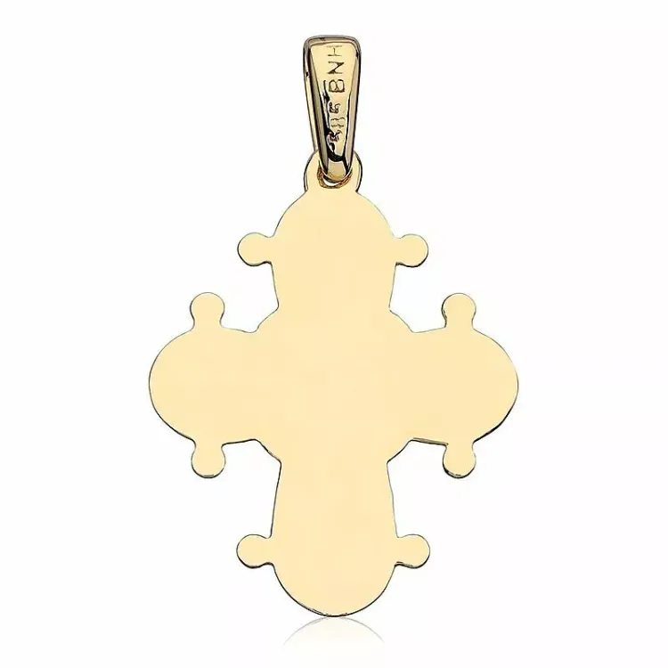 17 x 20 mm dagmarkors i 14 karat guld - Amoré