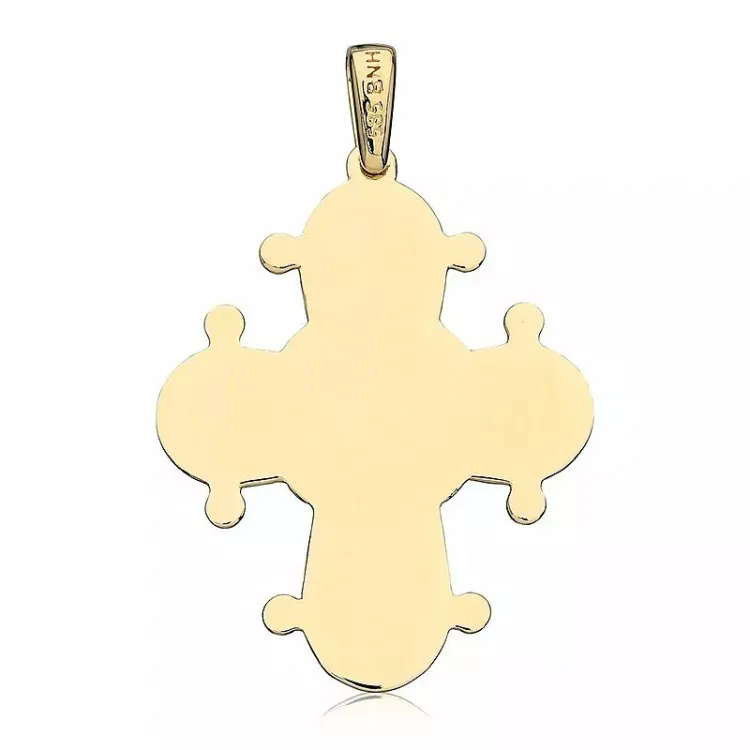 25 x 30 mm dagmarkors i 14 karat guld - Amoré
