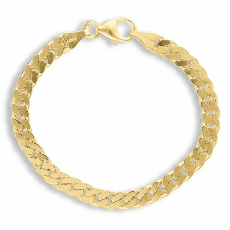BNH panserarmbånd i 14 karat guld 21 cm x 5,3 mm