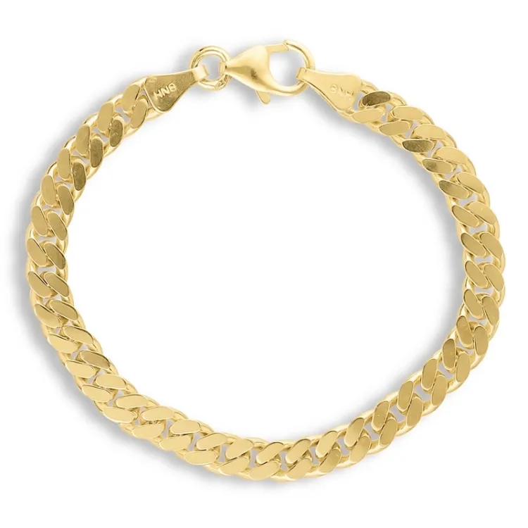BNH panserarmbånd i 8 karat guld 21 cm x 5,3 mm