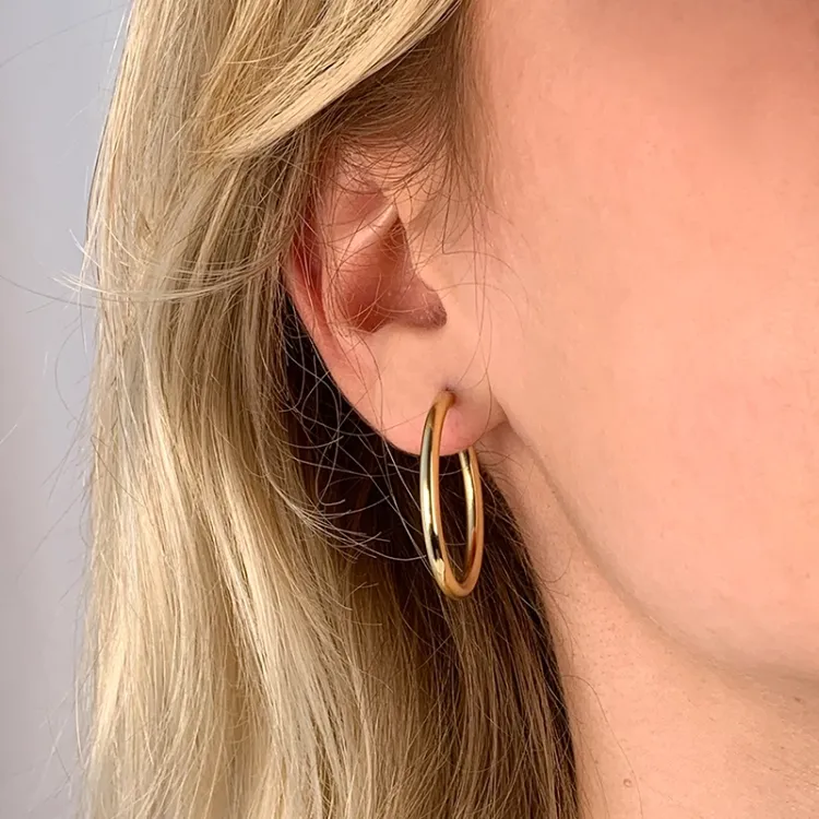 30 mm BNH Creoler øreringe i 8 karat guld