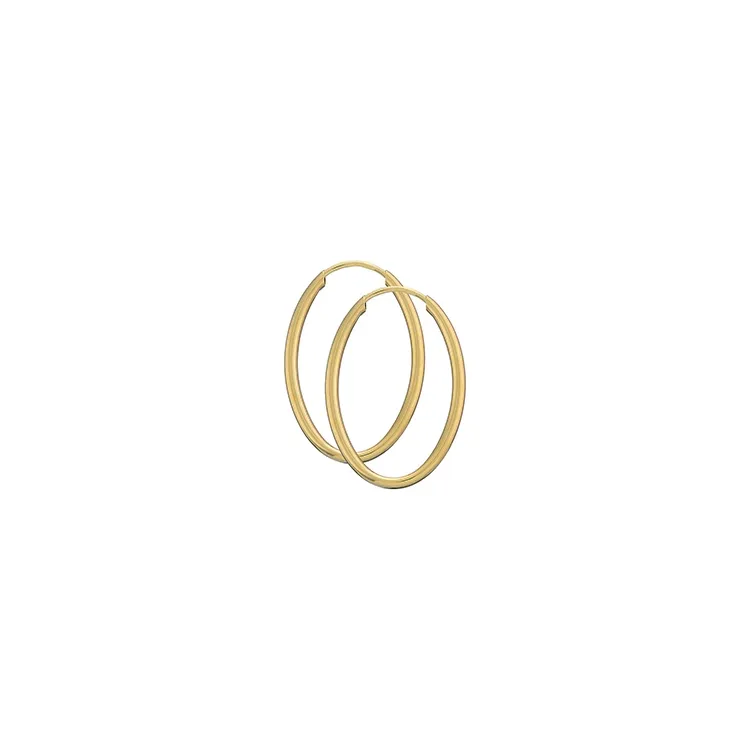 28 mm BNH creoler i 14 karat guld