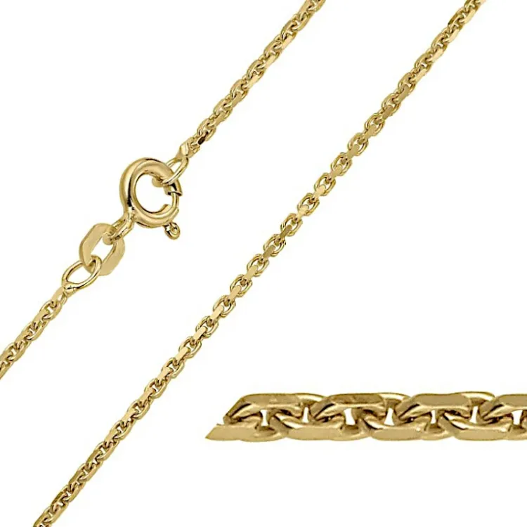 BNH Anker facet halskæde i 14 karat guld 36 cm x 1,4 mm