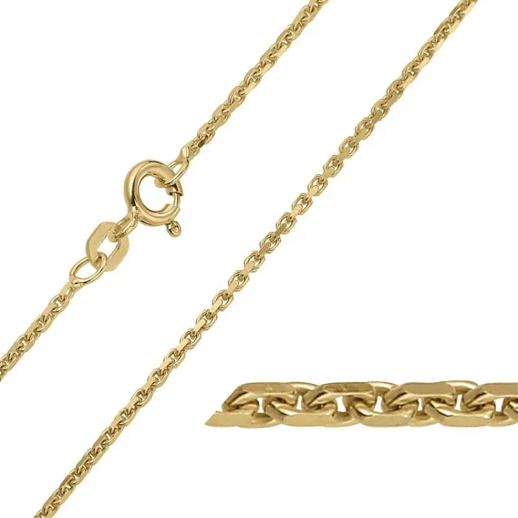 BNH Anker facet halskæde i 8 karat guld 70 cm x 1,3 mm