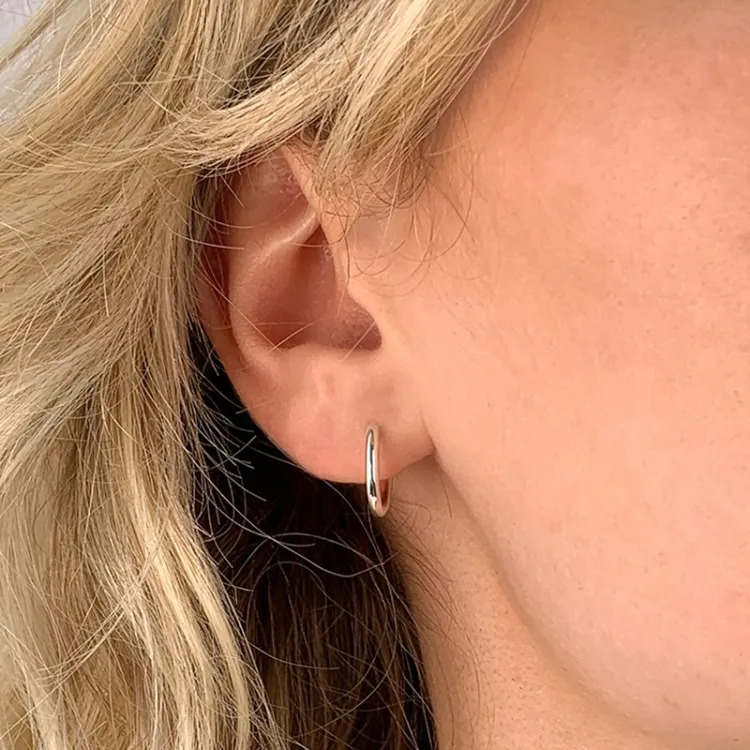 13 mm BNH creoler i sølv
