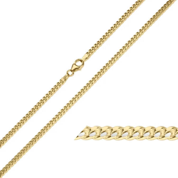 BNH panserkæde i 14 karat guld 38 cm x 2,4 mm