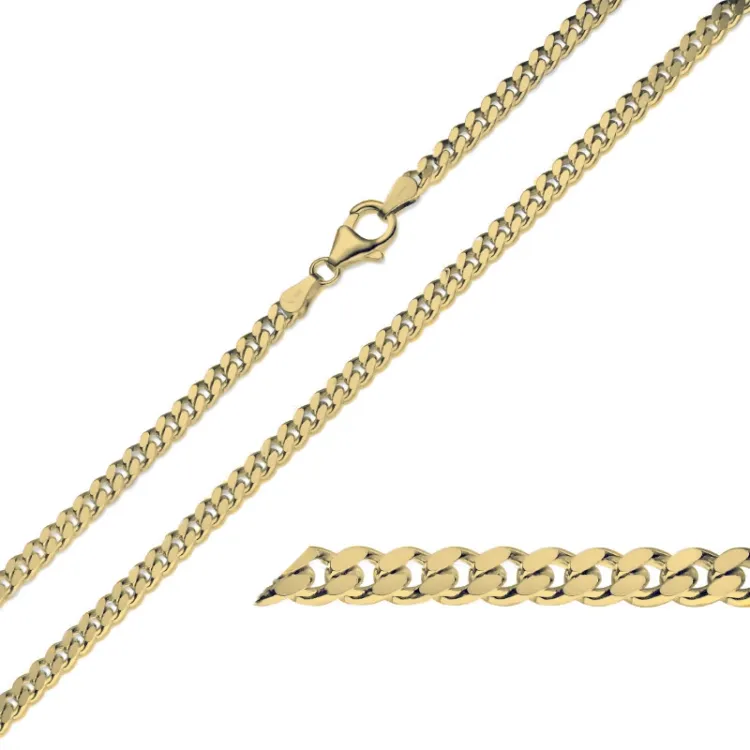BNH panserkæde i 8 karat guld 45 cm x 4,0 mm