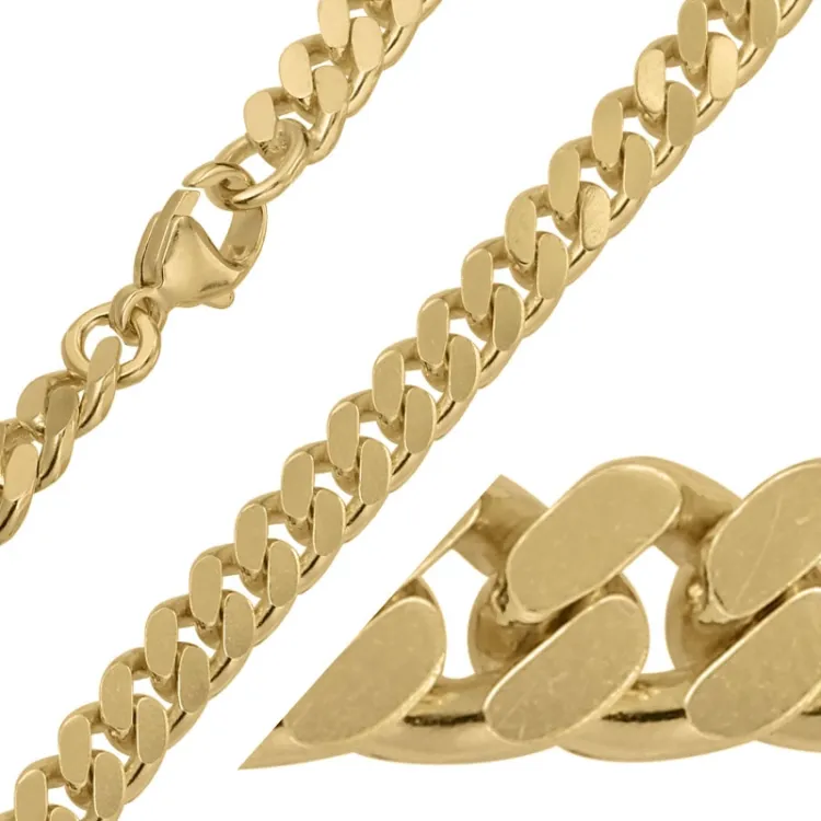 BNH panserkæde i 14 karat guld 45 cm x 6,8 mm