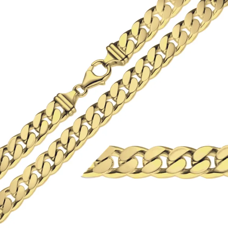BNH panserarmbånd i 14 karat guld 18,5 cm x 9,0 mm