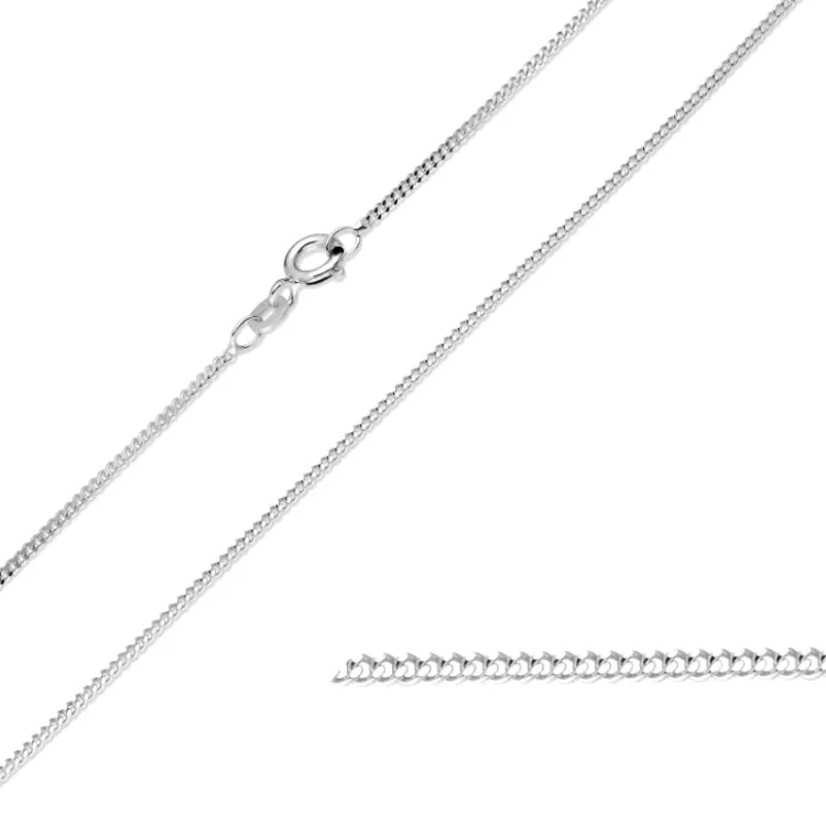 BNH panserkæde i 14 karat hvidguld 42 cm x 1,3 mm