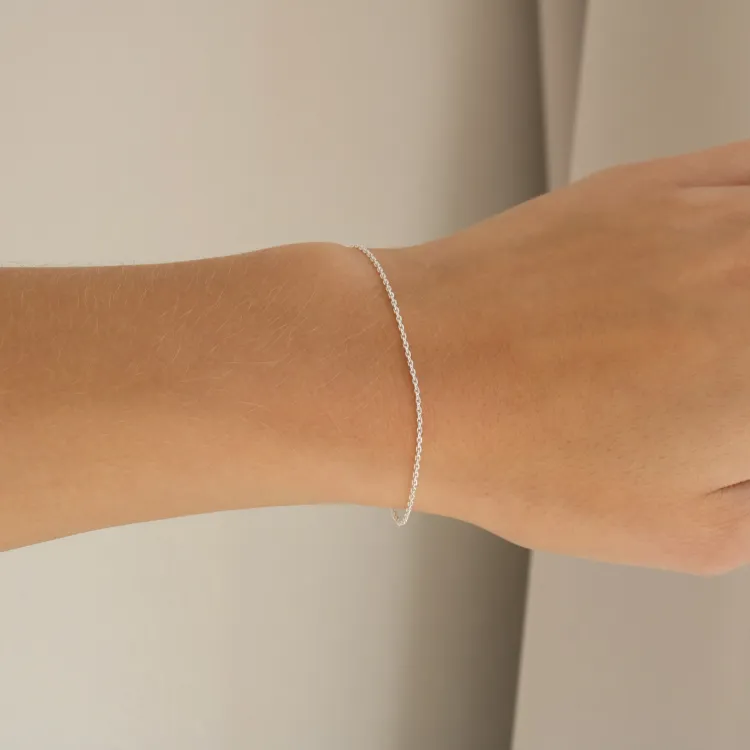 BNH Anker facet armbånd i sølv 17 cm x 1,1 mm