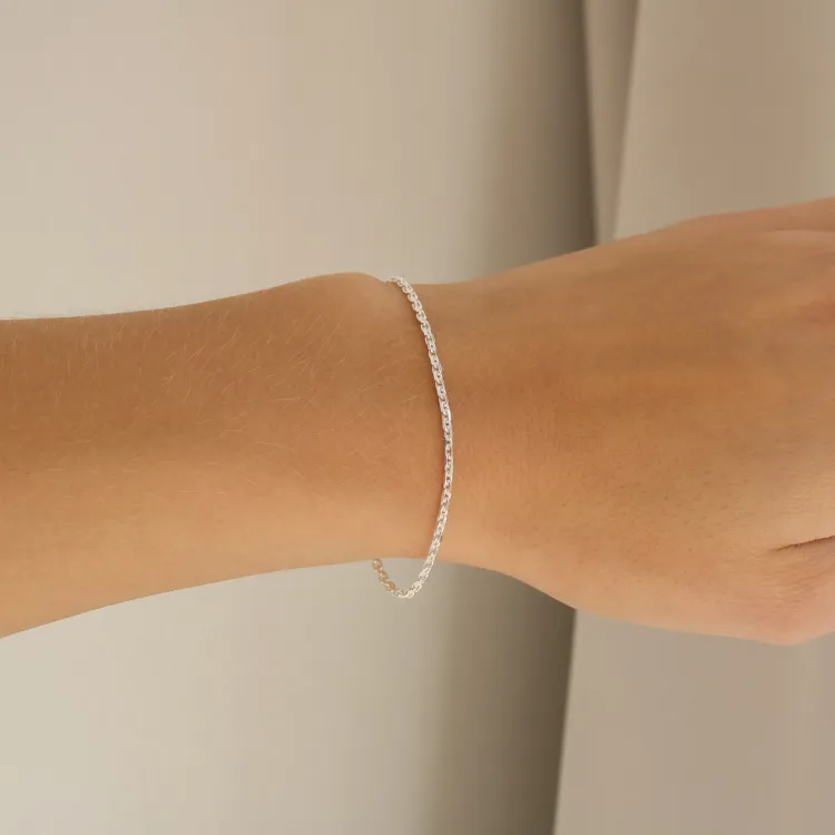 BNH Anker facet armbånd i sølv 17 cm x 1,7 mm