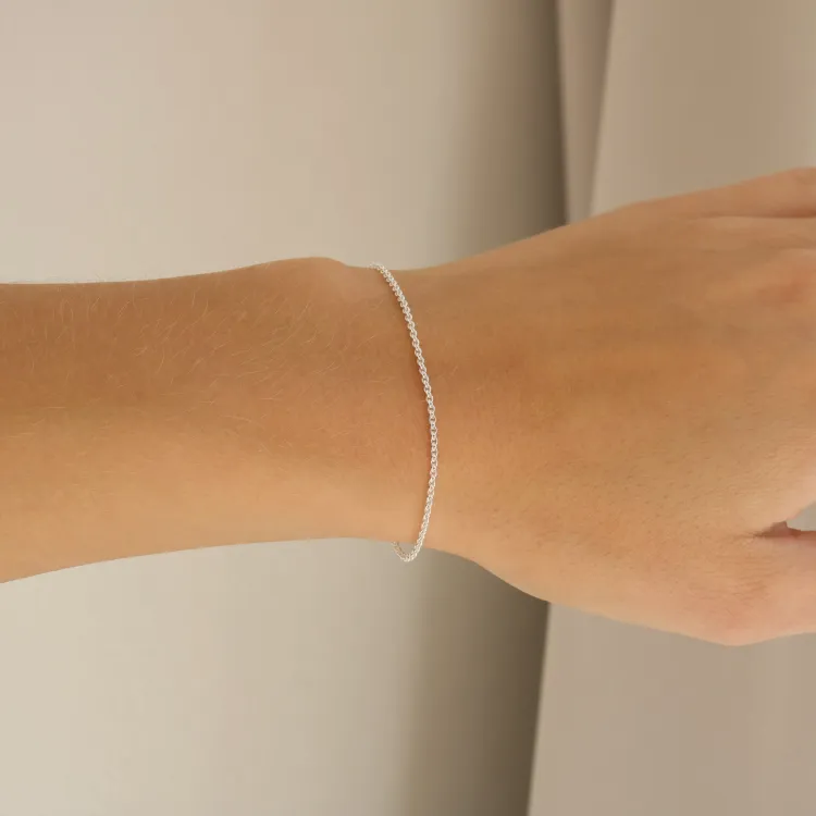 BNH anker rund armbånd i sølv 21 cm x 1,5 mm