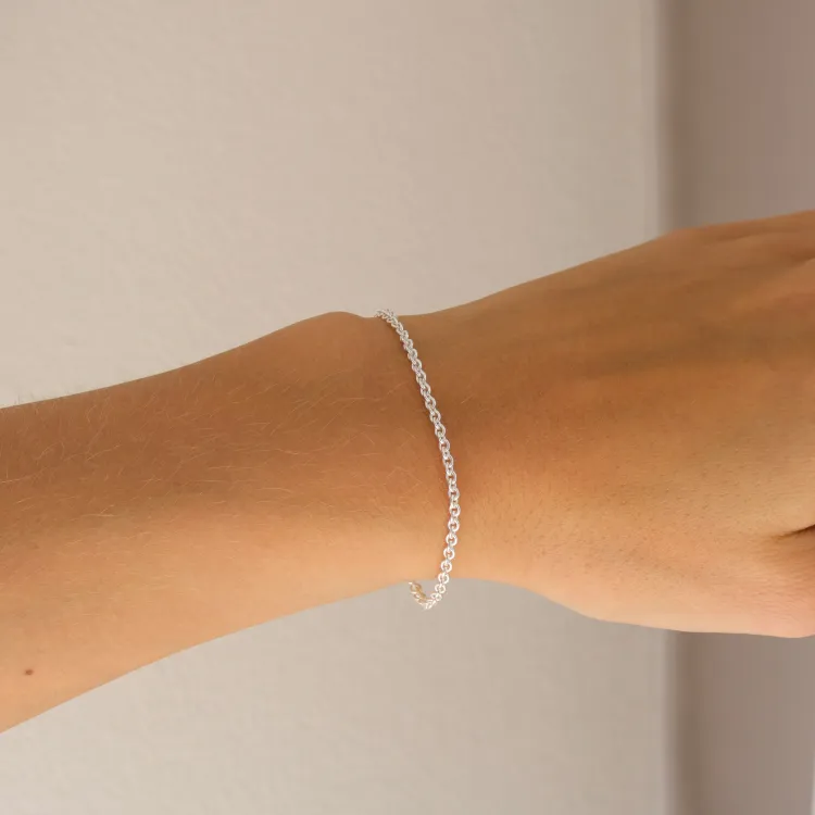 BNH anker rund armbånd i sølv 17 cm x 2,3 mm
