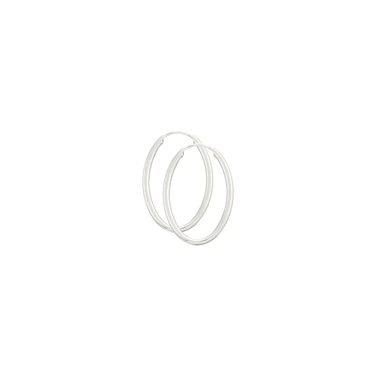 28 mm BNH ovale creoler i sølv
