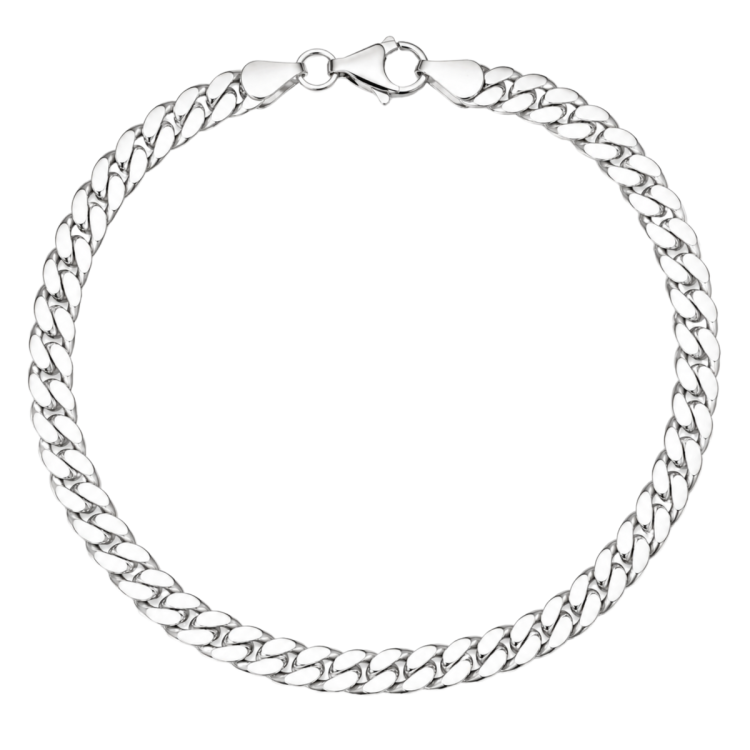 BNH panserarmbånd i sølv 17 cm x 5,4 mm