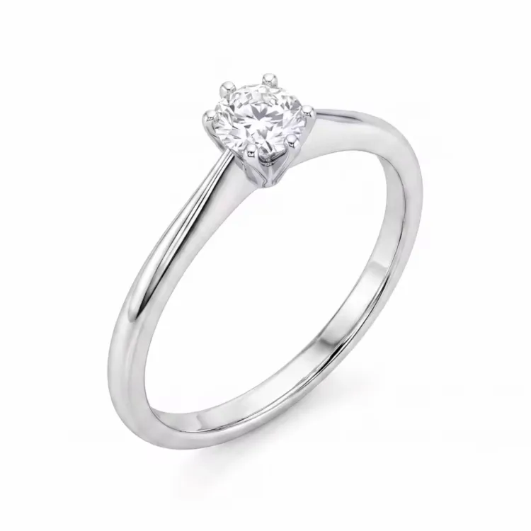 lab grown diamant solitairering i sølv
