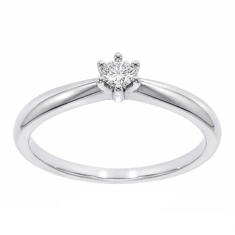 lab grown diamant solitairering i sølv