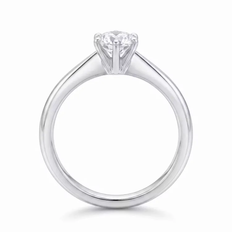 lab grown diamant solitairering i sølv