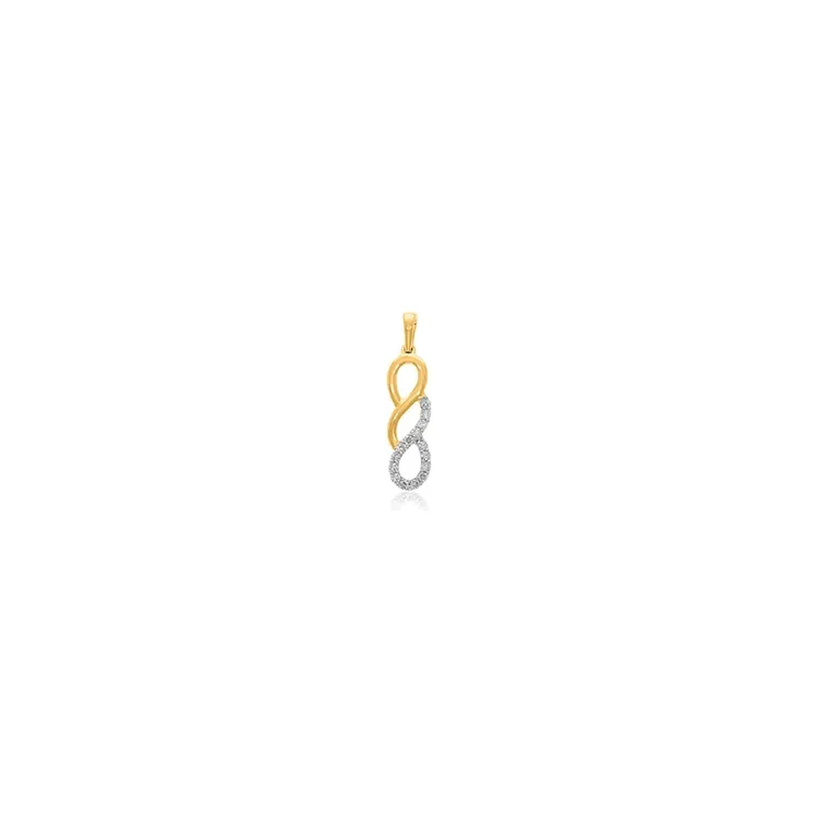 diamant vedhæng i 14 karat guld 0,10 ct