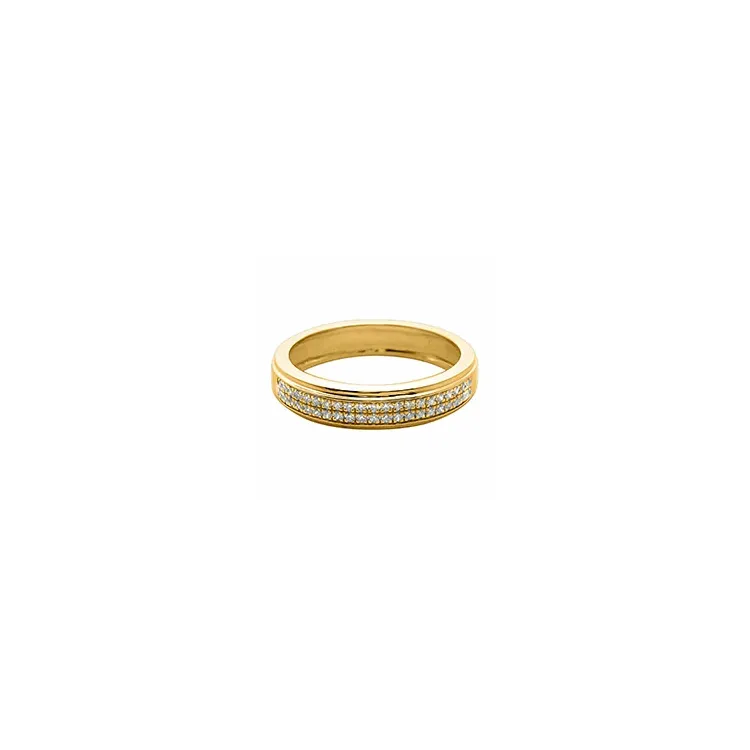Bred diamant ring i 14 karat guld 0,15 ct