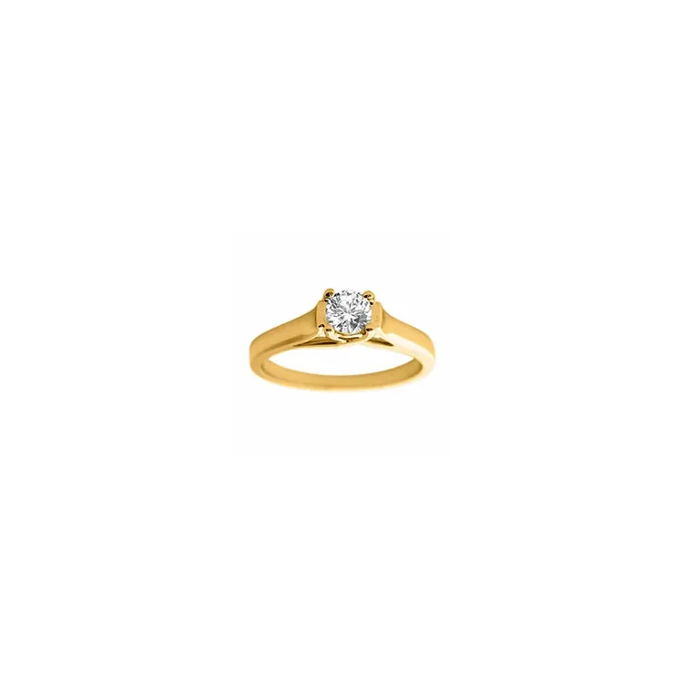 ægte diamant ring i 14 karat guld 0,10 ct