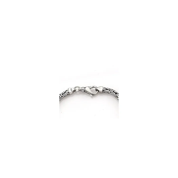 kongehalskæde i oxideret sterlingsølv 55 cm x 3,7 mm