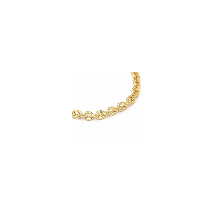 Kort ankerhalskæde i forgyldt sølv 38 cm x 1,4 mm