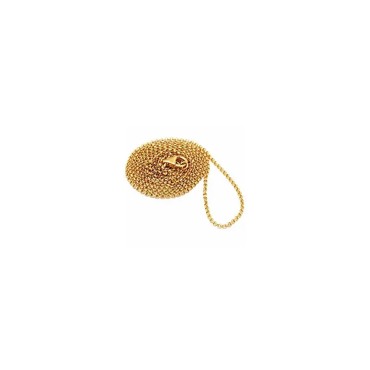 Kollektionsprøve ærtehalskæde i forgyldt sølv 60 cm x 1,4 mm