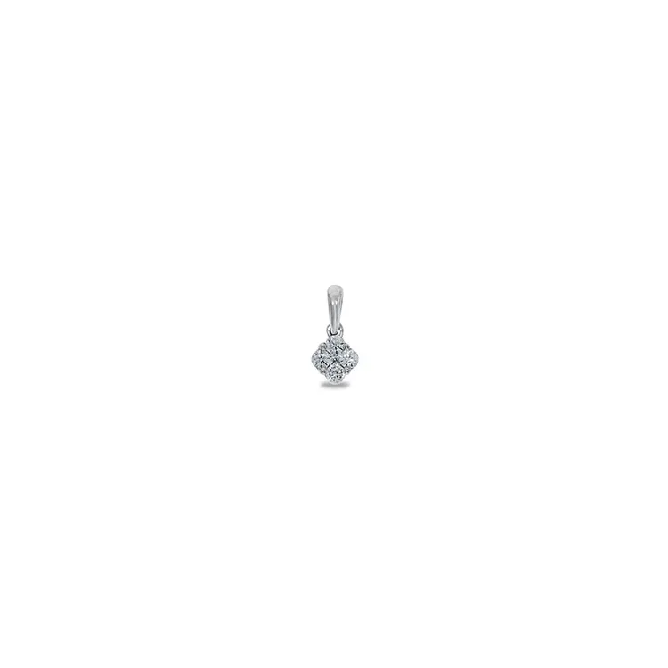 diamantvedhæng i 14 karat hvidguld 0,15 ct