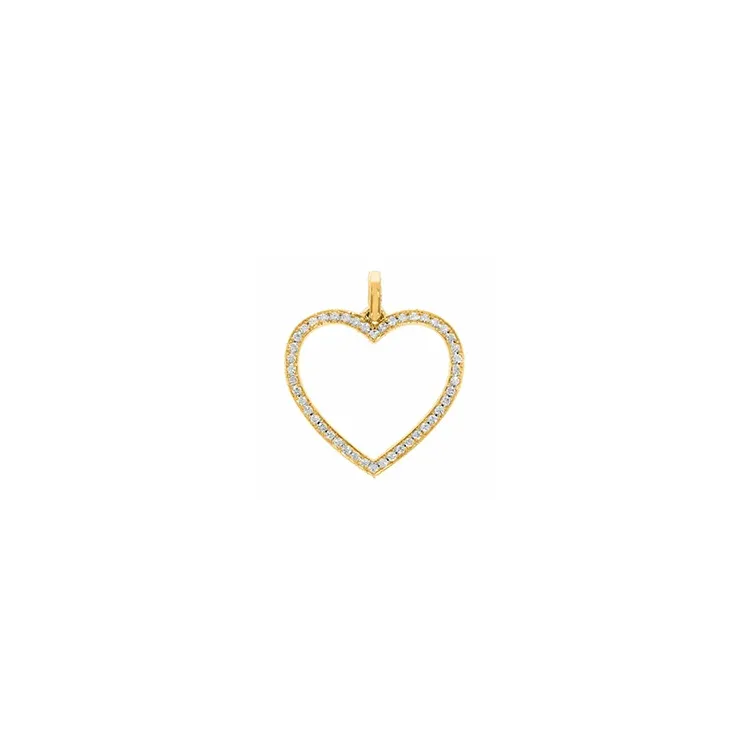 hjerte diamantvedhæng i 14 karat guld 0,23 ct