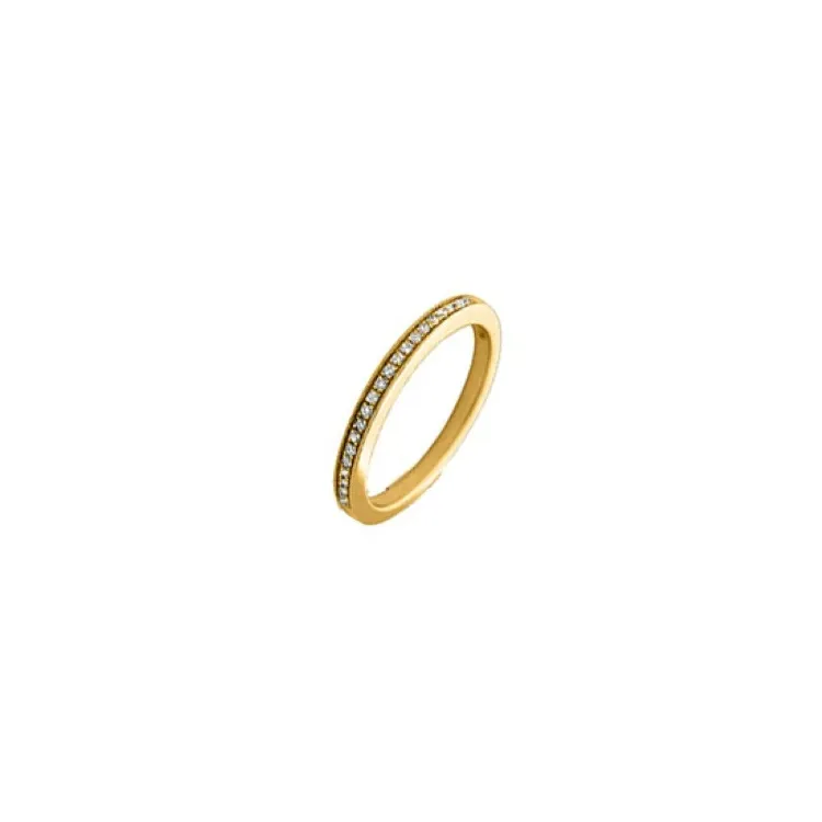 diamantring i 14 karat guld 0,09 ct