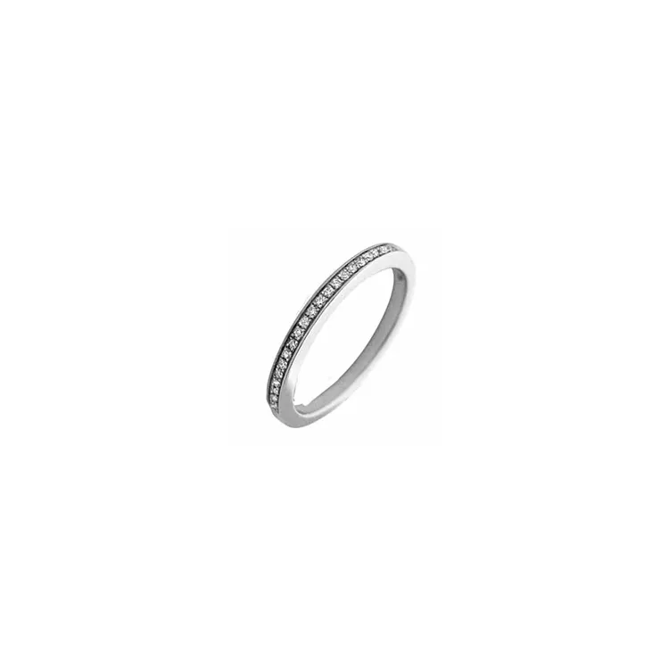 Smal diamant ring i 14 karat hvidguld 0,09 ct