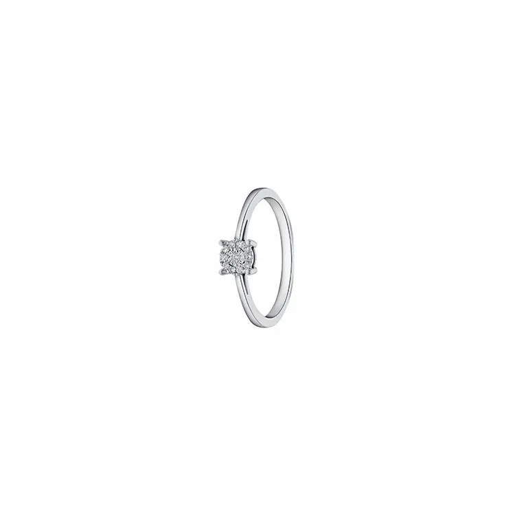 diamant hvidguldsring i 14 karat hvidguld 0,06 ct
