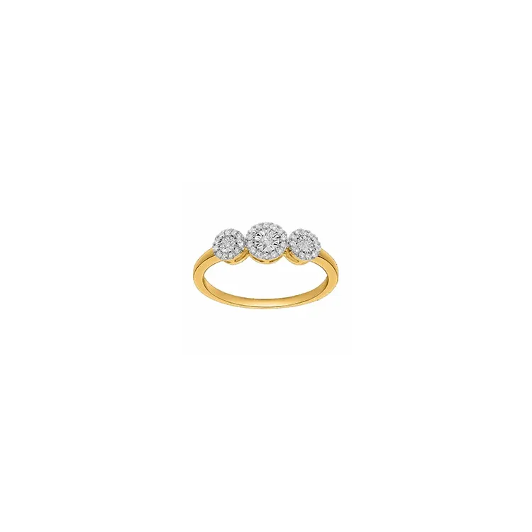 diamant guld ring i 14 karat guld 0,15 ct