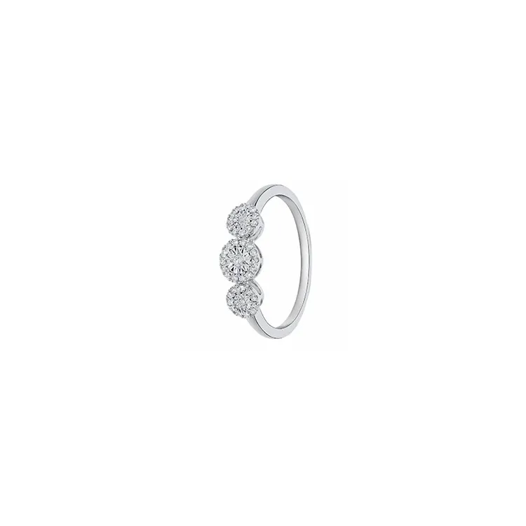 rund diamant hvidgulds ring i 14 karat hvidguld 0,15 ct