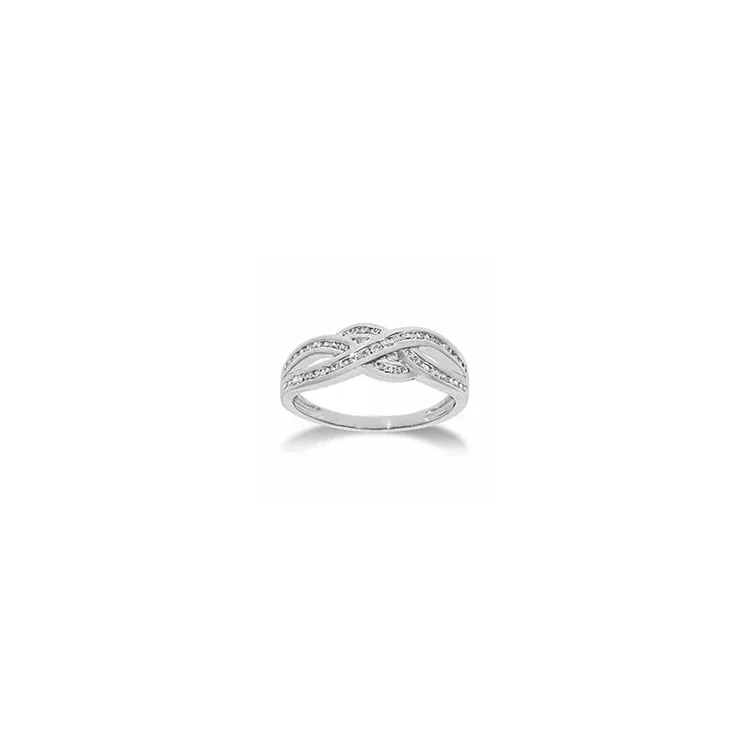 Stor diamant hvidguldsring i 14 karat hvidguld 0,30 ct
