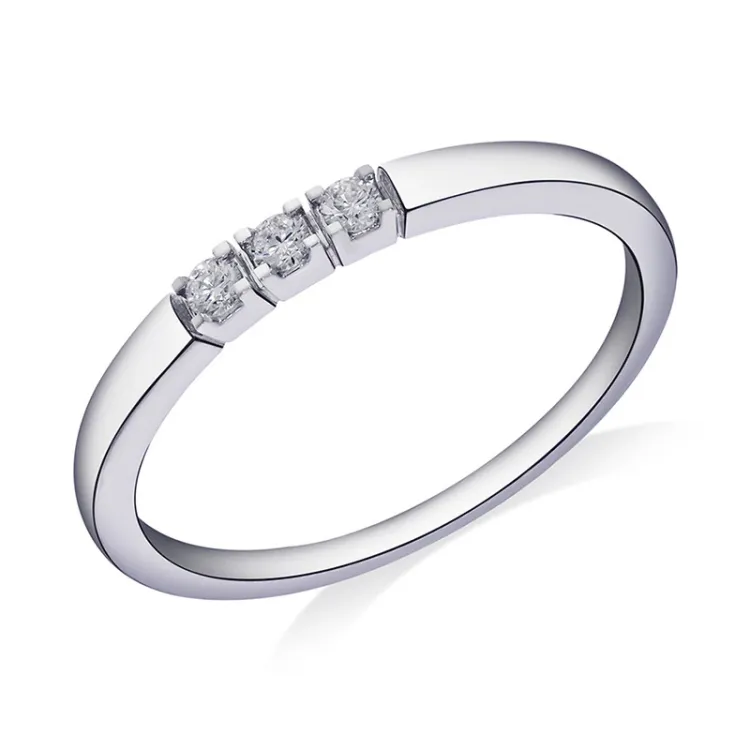 Kollektionsprøve diamant hvidgulds alliancering i 14 karat hvidguld 0,09 ct