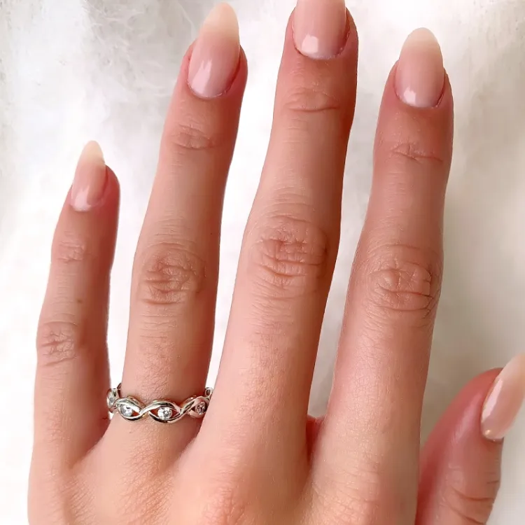 Zirkon ring i sølv