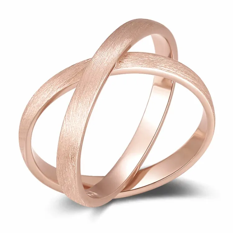 Ring i rosabelagt sølv